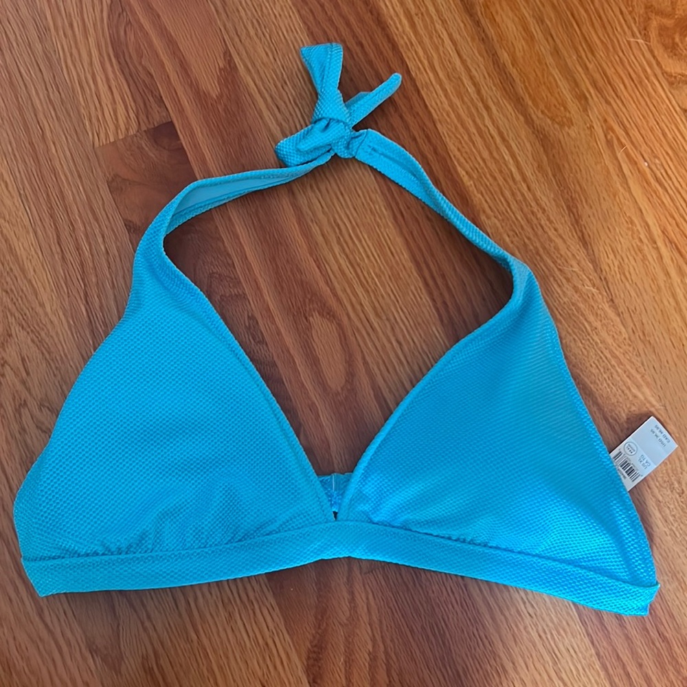 Aerie Pique Shine Triangle Swim Top
